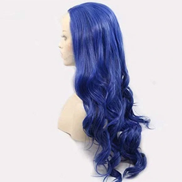 💫22” BLUE BODY WAVY LACE FRONT WIG *NEW*